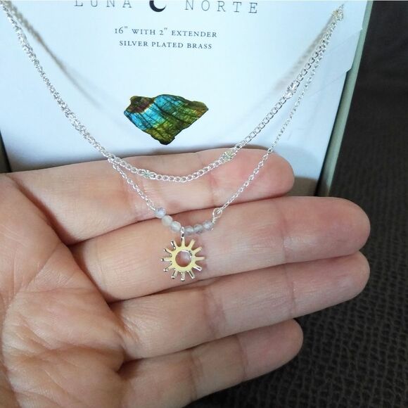 Luna Norte Jewelry - Luna🌙 Norte Double✌️ Silver🤍 Necklace - NIB